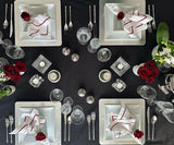 Magenta Embroidery Napkins - Border Line Design