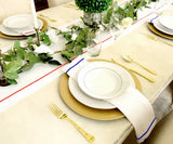 Royal Blue Embroidery Napkins - Line Design