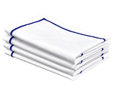 Royal Blue Embroidery Napkins - Line Design