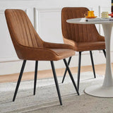 Boston Faux Leather Upholstered Dining Chair (Set of 2)