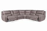 Branson Zero Slate 6-Piece Dual Power Reclining Modular Sectional with Storage Console