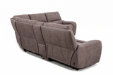 Branson Zero Slate 6-Piece Dual Power Reclining Modular Sectional with Storage Console
