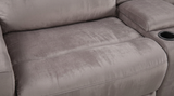 Branson Zero Slate 6-Piece Dual Power Reclining Modular Sectional with Storage Console