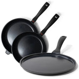 3-Piece Breakfast Set — Crepe Pan + 2 Frying Pans