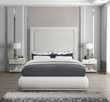 Brooke Elegant Mid Century Modern Upholstered Bed with High Headboard for Luxurious Sleep Experience