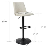 Bruno Upholstered Swivel Bar Stool (Set of 2)