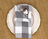 Gray Plaid Napkins