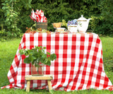 Red and White Checkered Tablecloth
