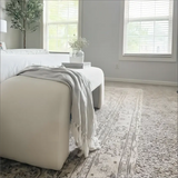 Lily 47" Modern Beige Boucle Waterfall Bench