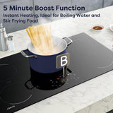 CIARRA 36 Inch Built-in Induction Cooktop 5 Burners 3700W with Booster Flexzone CABIH365BFF-OW