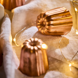 Mauviel M'PASSION Copper 4-Piece Copper Tinned Canele Mold Set
