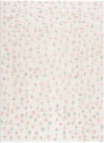 Cansu Pink & Cream Dotted Area Rug