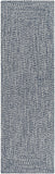 Blue Braided Faux Jute Outdoor Rug