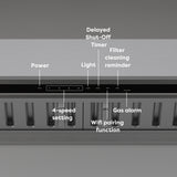 CIARRA Professional Series 304 Stainless Steel 30 inch 950 CFM Under Cabinet Range Hood with 4-Speed Levels and Smart Control | CAS30928A-OW