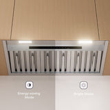 CIARRA Professional Series 34 inch Built-In Range Hood Insert with 4-Speed Levels and Smart Control | CAS34927A-OW