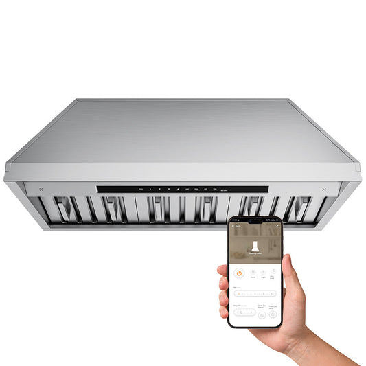 CIARRA Professional Series 34 inch Built-In Range Hood Insert with 4-Speed Levels and Smart Control | CAS34927A-OW