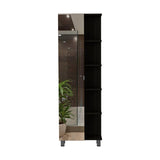 TUHOME Goshen 2-Piece Bathroom Set with Tall Storage Cabinet and Wall-Mounted Cabinet, Modern Bathroom Storage Solution, 62.2"H x 20.1"W x 8.5"D, Black