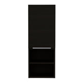 TUHOME Nashua 2-Piece Bathroom Set with Tall Storage Cabinet and Wall-Mounted Cabinet, Modern Bathroom Storage Solution, 62.2"H x 20.1"W x 8.5"D, Black