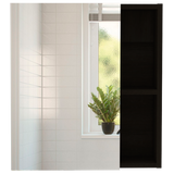 TUHOME Fulton 2-Piece Bathroom Set with Tall Storage Cabinet and Wall-Mounted Cabinet, Modern Bathroom Storage Solution, 62.2"H x 20.1"W x 8.5"D, Black