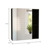 TUHOME Fulton 2-Piece Bathroom Set with Tall Storage Cabinet and Wall-Mounted Cabinet, Modern Bathroom Storage Solution, 62.2"H x 20.1"W x 8.5"D, Black