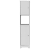 TUHOME Cranston 2-Piece Bathroom Set with Tall Storage Cabinet and Wall-Mounted Cabinet, Modern Bathroom Storage Solution, 67.79"H x 14.37"W x 16.04"D, White
