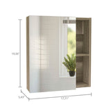 TUHOME Labelle 2-Piece Bathroom Set with Tall Cabinet and Multi-Shelf Organizer, Modern Space-Saving Bathroom Storage for Towels, Toiletries and Essentials, 67.79"H x 14.37"W x 16.04"D, Pine/Light Oak