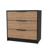 Zion 2 Piece Bedroom Set, Black Wengue/ Pine Finish