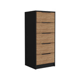 Selma 3 Piece Bedroom Set, Black Wengue/ Pine Finish