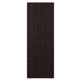 Home 6 Piece, 10 Door Closet System, Top Storage Shelves, Wide Armoire for Bedroom Storage and Organization, Natural Oak