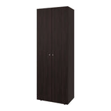 Home 6 Piece, 10 Door Closet System, Top Storage Shelves, Wide Armoire for Bedroom Storage and Organization, Natural Oak