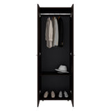 Home 6 Piece, 10 Door Closet System, Top Storage Shelves, Wide Armoire for Bedroom Storage and Organization, Natural Oak