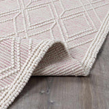 Ramsbury Soft Pink Wool Rug - Clearance