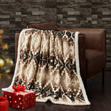 Chalet Aztec Campfire Sherpa Throw, 6 MOQ