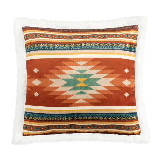 Del Sol Campfire Sherpa Pillow, 6 MOQ