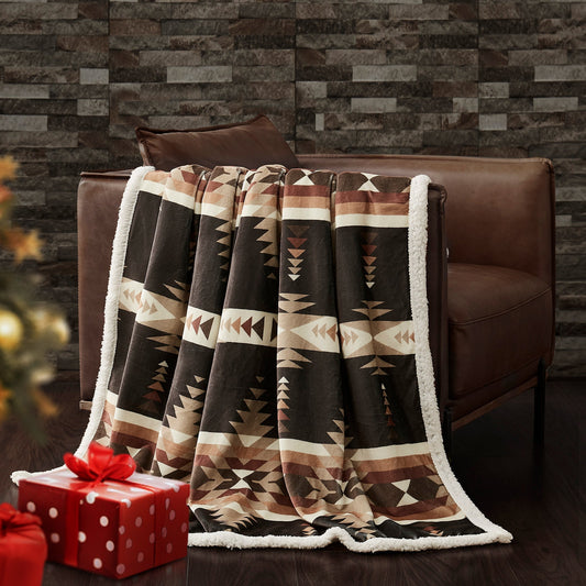 Yosemite Campfire Sherpa Throw, 6 MOQ
