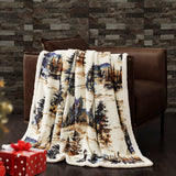 Acadia Campfire Sherpa Throw, 6 MOQ