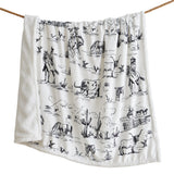 Ranch Life Western Toile Campfire Sherpa Throw, 6 MOQ