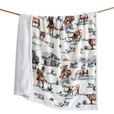 Ranch Life Western Toile Campfire Sherpa Throw, 6 MOQ