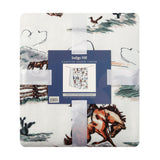Ranch Life Western Toile Campfire Sherpa Throw, 6 MOQ