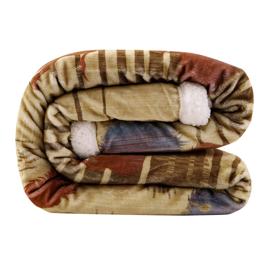 Home on the Range Campfire Sherpa Throw, 6 MOQ