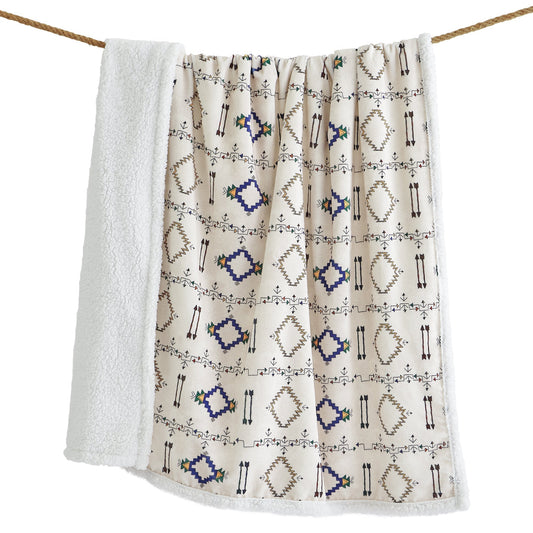 Arrow Campfire Sherpa Throw, 6 MOQ