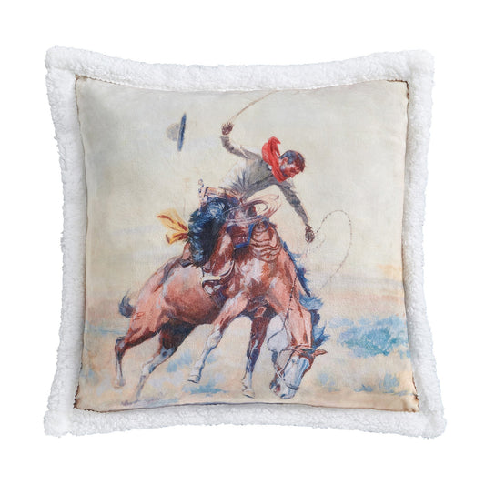 Buster Campfire Sherpa Pillow, 6 MOQ