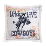 Long Live Cowboys Campfire Sherpa Pillow, 6 MOQ