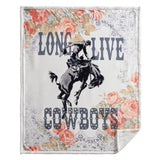 Long Live Cowboys Campfire Sherpa Throw, 6 MOQ