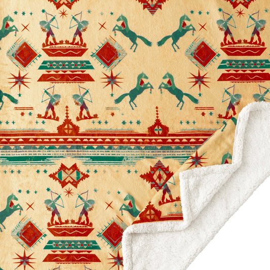 Arizona Campfire Sherpa Throw, 6 MOQ