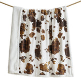 Elsa Cowhide Campfire Sherpa Throw, 6 MOQ