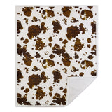 Elsa Cowhide Campfire Sherpa Throw, 6 MOQ