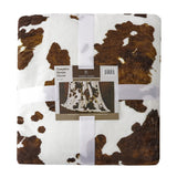 Elsa Cowhide Campfire Sherpa Throw, 6 MOQ