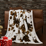 Elsa Cowhide Campfire Sherpa Throw, 6 MOQ