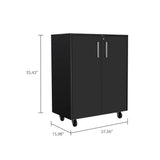 Burton 8 Piece Garage Set, 4 Wall Cabinets + 2 Storage Cabinets + 2 Drawer Cabinets, Black Wengue Finish